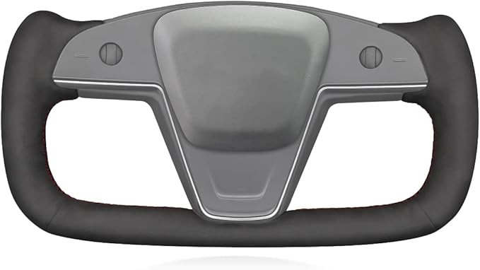 MEWANT Stitching Steering Wheel Cover for Tesla Model S Yoke Model X Tesla Yoke Steering Wheel Wrap Model S Accessories