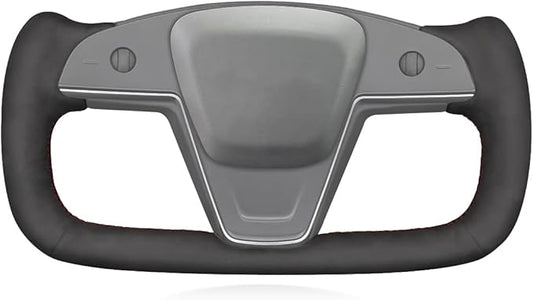 MEWANT Stitching Steering Wheel Cover for Tesla Model S Yoke Model X Tesla Yoke Steering Wheel Wrap Model S Accessories