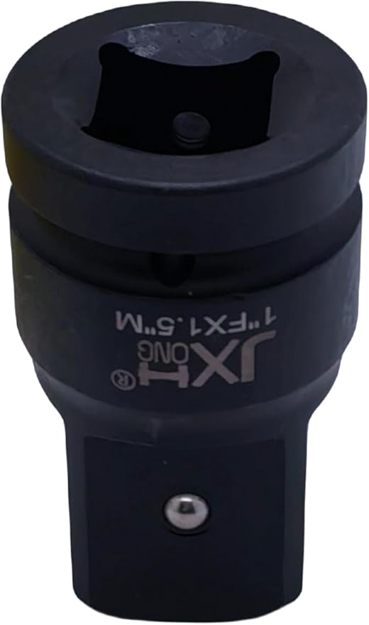 1-1/2" Drive Impact Socket Adapter, Heat Treated Cr-Mo Steel – Heavy Duty for Hydraulic Impact Wrench (Adapter 1" F to 1-1/2" M)