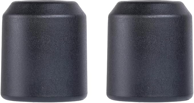 Advanblack ProTek Machined Harley Crash Bar Sliders 1.25" Decorative Wheel Rotatable End For Front Engine Guard Rear Saddlebag Guards (Black Derlin)