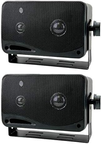 Pyramid 4 New 2022SX 3.25" 200w 3-Way Car Audio Mini Box Speakers System Inside