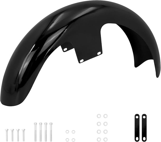 21 inch Front Fender Vivid Black Motorcycle Wrap Mudguard for Bagger Models Fit for Harley Touring Road King Electra Glide Street Glide 120/R21