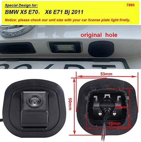 Car Backup Camera,Rear View Camera Night Vision,Waterproof Reverse Camera 170° Wide View Angel Replacement for BMW X5 E70 X6 E71 2011/ BMWX1 E84 325d 2012