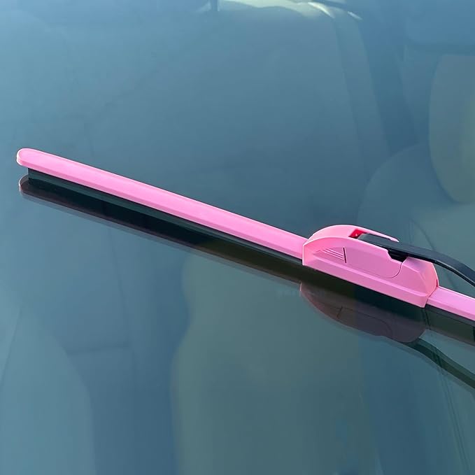 OEM QUALITY 24" + 20" PARRATI Premium All-Season Hot Pink Windshield Wiper Blades (Set of 2)