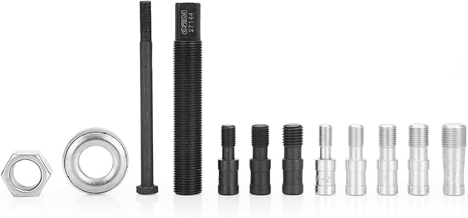 OEMTOOLS 27144 Harmonic Balancer Installer Tool, Mechanic Tools, Color-Coded Adjustable Sleeves, 9 Count Thread Adapter Kit, Sturdy Plastic Case
