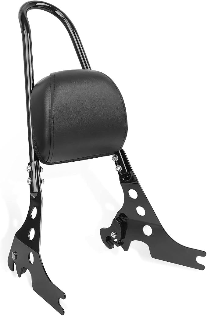 GUAIMI Motorcycle Passenger Backrest Rear Seat Sissy Bar Cushion Pad for Harley XL Models 2004-Newer Sportster 883 1200 XL 883C 883R -Black