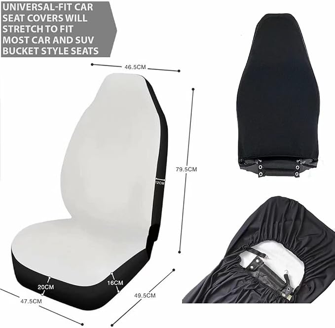 Mumeson Mushroom Car Accessories Car Front and Rear Seat Covers Protector with Steering Wheel Cover + Seat Belt Covers Shoulder Pads + Car Armrest Cushion Pad 8 Pack Set Car Accessories
