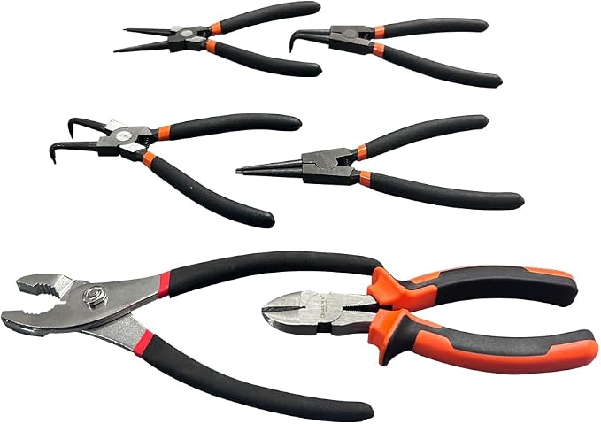 JZD Tool Set in EVA Foam Tray, 25 Pieces Pliers & Screwdrivers Mechanic, for Garage Factory Tool Boxes