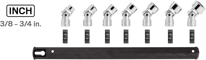 TEKTON 3/8 Inch Drive Universal Joint Socket Set, 7-Piece | SHD91118