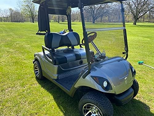 ECOTRIC Tinted Windshield Compatible with 2007-2016 Yamaha Drive G29 Gas or Electric Models Folding Down Impact Resistant 38.75"W x 35.75"H