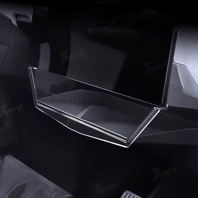 Tlyard Center Console Organizer Under Screen Storage Box for Tesla Cybertruck 2024 2025 2026 Accessories, Upgraded Dashboard Hidden Tray for Cybertruck Phone Holder,Waterproof Storage Boxes