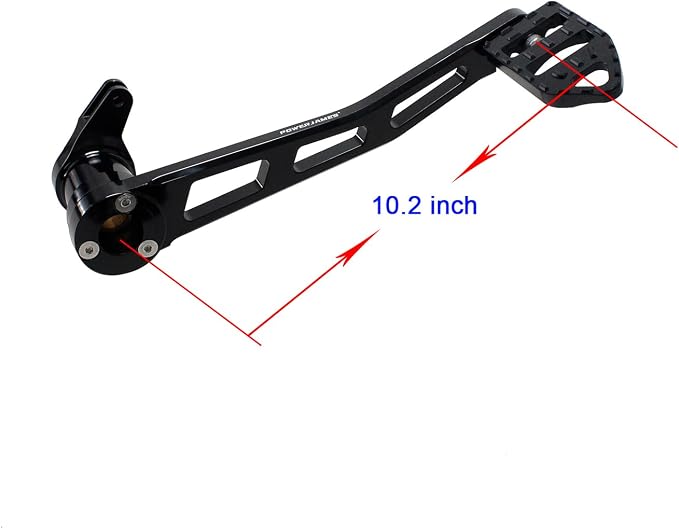 POWER JAMES CNC 10.2" Long Black Foot Brake Clutch Shift Lever & Footpeg Fits for Harley Davidson 2014-25 Street Glide Road Glide FLHX FLTR (Black)