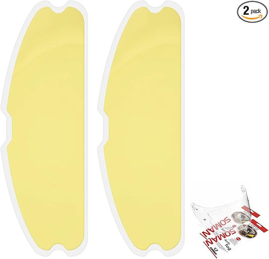 Kingdder 2 Pcs Universal Motorcycle Helmet Anti Fog Film, Anti Fog for Motorcycle Helmet Shield Visor Clear Lens Insert Fogging Resistant for Riding Winter Cold Weather Cloudy Rainy Days, 3.7" x 10.5"