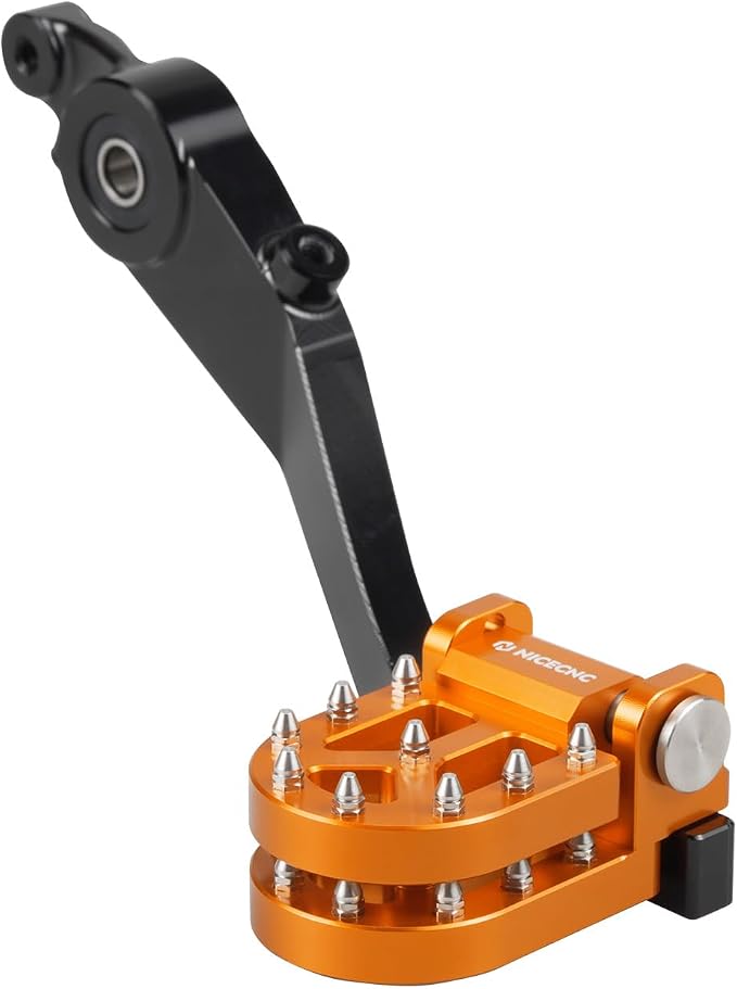 NICECNC Orange Adjustable Rear Brake Pedal Compatible with Husqvarna 901 Norden 901/901 Expedition 2022-2025, Compatible with KTM 790 890 Adventure/R/S/Rally 2021-2025, 890 SMT 2023-2025
