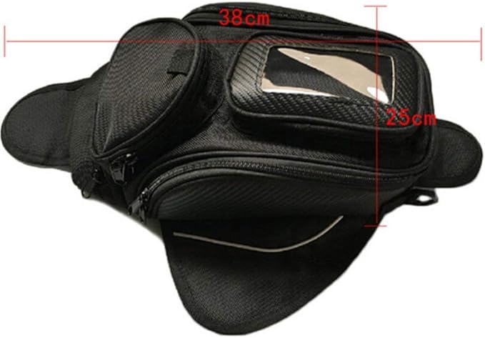 Universal Motorcycle Oil Fuel Tank Bag Magnetic Motorbike Riding Waterproof Bag Black