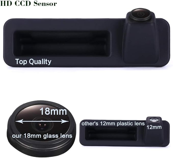 HD IP68 170° Rear View Reverse Trunk Handle Backup Camera Compatible with BMW F18 F35/F45 F46 F48 F80 520Li 525Li 530i 535Li 328Li 320Li/Z3 Z4 Z8 i3 /328i/F30 F31 F34 F32/F07 F10 F11/F26/F25/F15