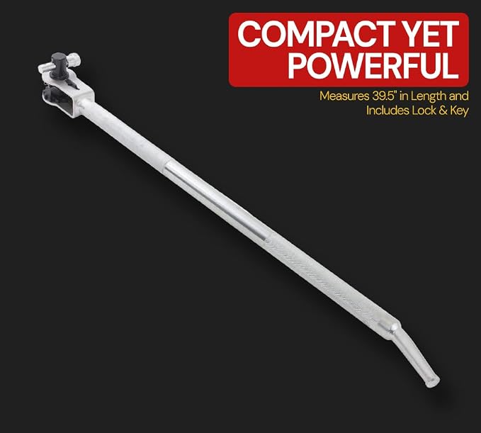 Mytee Products 10 Pack 39.5" Standard Ratcheting Winch Bar for Flatbed Trailer - Chrome Carbon-Steel Ratchet Winch Bar with Non-Slip Handle & Slip Resistant Tip for Secure Operation