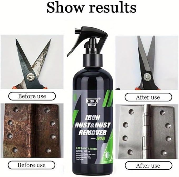 Wheel Cleaner-Iron Dust Remover-Iron Out Fallout Rust Remover Spray for Car Detailing,Remove Iron Particles in Car Paint, Motorcycle, RV & Boat (300ML*2)