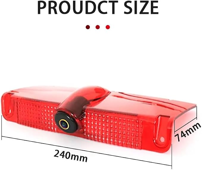 Vehicle Brake Light Backup Car Camera for Chevrolet Express/GMC Savana, Van Reversing Camera with Night Vision, 170° Wide Angle, IP68 Waterproof, 2003-2019 Models