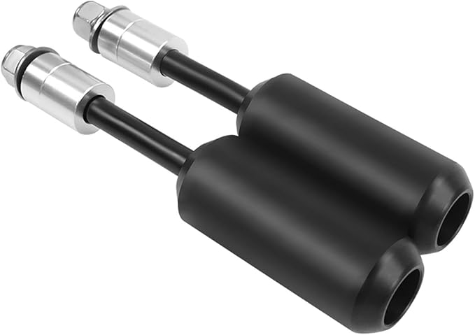 4" Motorcycle Frame Sliders Falling Crash Protector Upper Shock Mount Guards Falling Side Protector No Cut Kits Fit for Dyna 1998-2005 (Smooth Style)