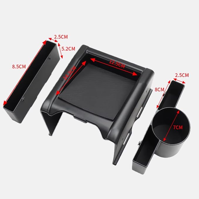 3PCS ABS Central Control Gear Side Storage Box for Suzuki Jimny 2-Door 3-Door 4-Door 5-Door 2019-2026 Gear Shift Organizer Tray Center Console Armrest Storage Box