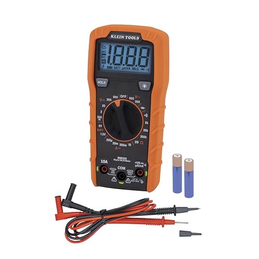 Klein Tools MM325 Multimeter, Digital Manual-Ranging 600V AC/DC Voltage Tester, Tests Batteries & NCVT1P Voltage Tester, Non-Contact Voltage Detector Pen, 50V to 1000V AC
