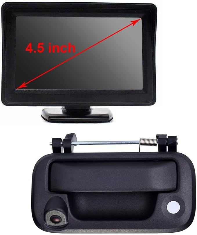 HD CCD Car Trunk Handle Camera Rear View Camera Parking Backup Camera+4.5" LCD Monitor Replacement for Ford F150 F250 F350 F450 F550 2008-2014