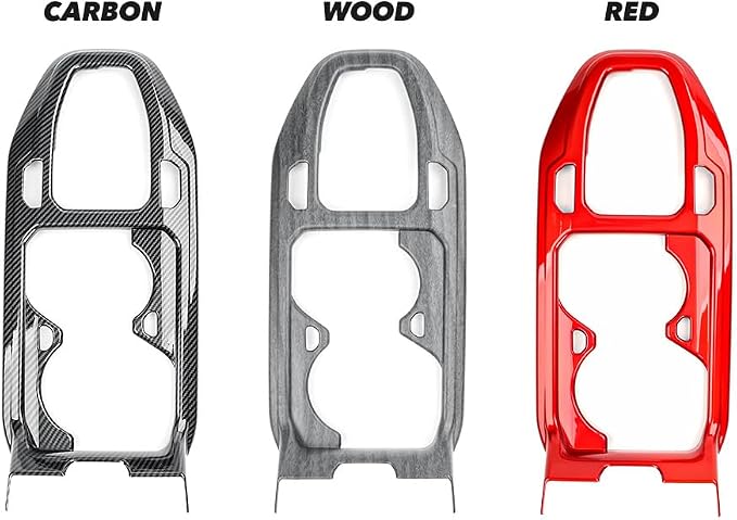 Car Center Console Gear Shift Panel Cover & Water Cup Holder Frame Trim - Compatible with KIA K4 2024-2026 Accessories-Wood