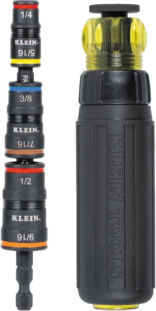 Klein Tools 7-in-1 Impact Flip Socket Set with Ratcheting Handle plus 11-in-1 Ratcheting Screwdriver/Nut Driver
