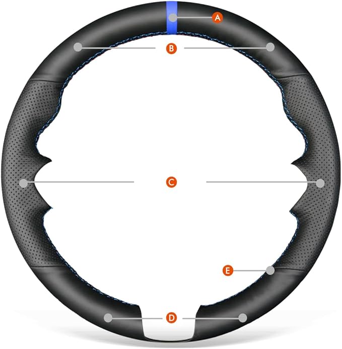MEWANT DIY Steering Wheel Cover for BMW 2Series F22 F23 F30 F34 F32 F33 F36 Customized by Genuine Leather Suede
