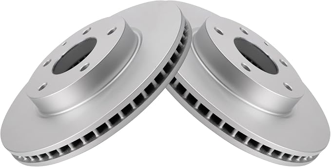 TRQ Front Brake Rotor Set G Coated Vented Compatible with 2014-2016 Mazda 3 2016-2021 Mazda CX-3