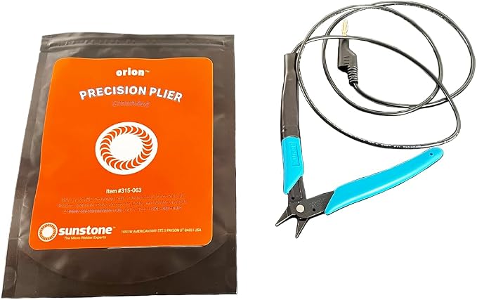 Orion Grounded Precision Plier: Unleash Unrivaled Precision for Fine Chain Welding, Secure Connection, 3ft Cable – Ideal for Permanent Jewelry Fine Chain Welding, and Precise Control