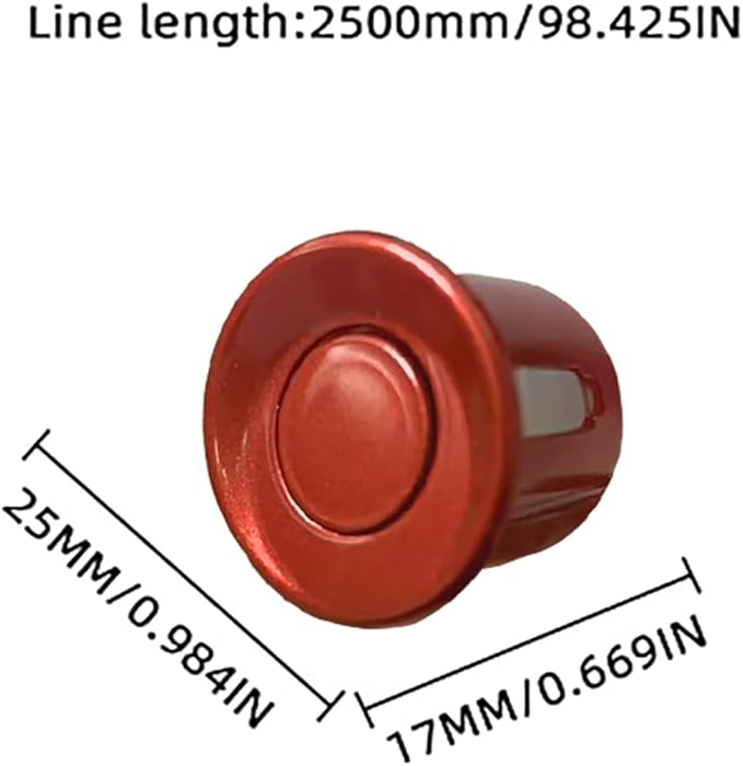 LCD Parking Sensor Kit - Displays Data on Original Screen, Easy Rear Installation, Compatible with All Camera Formats (AHD, CVBS), 18 Probe Colors to Match Any Vehicle（Red）