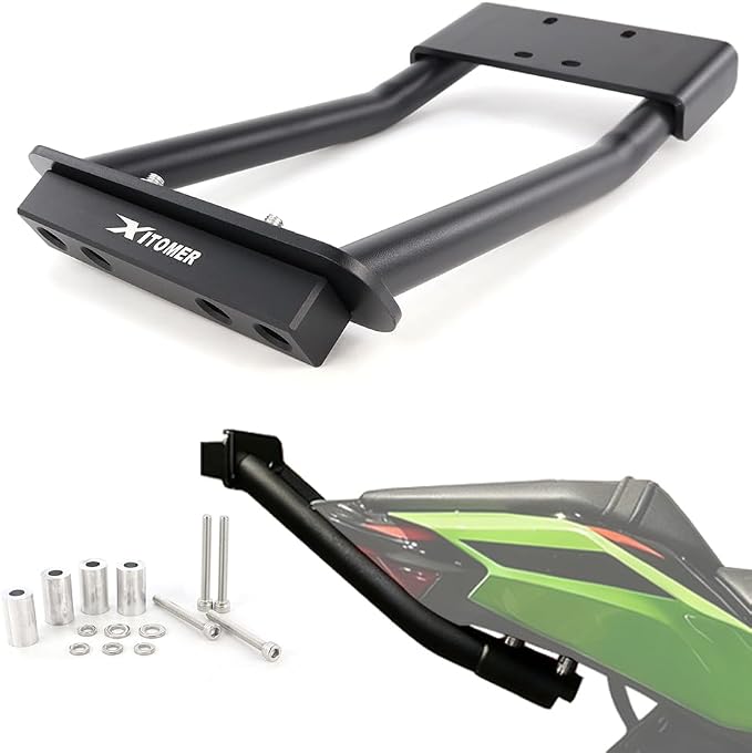 Xitomer Scrape Bars Compatible with Ninja ZX-10R 2016-2025, Ninja ZX 10RR 2021-2025 Rear Rack Stunt Parts Wheelie 12 bar Tail Bar With Subcage