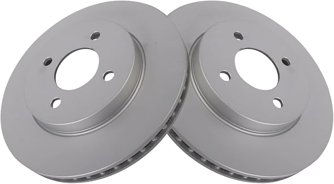 TRQ Front Brake Rotor Set G Coated Vented Compatible with 2012-2019 Nissan Versa 2014-2019 Versa Note