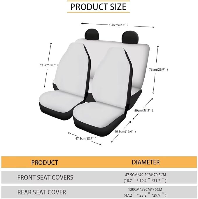 Lotusorchid American Flag Camo Hunting Automotive Seat Covers Full Set of 16, Car Seat Cover for Front Back Seats with Steering Wheel Cover Seat Belt Pads Car Shift Knob Cover Handbrake Cover