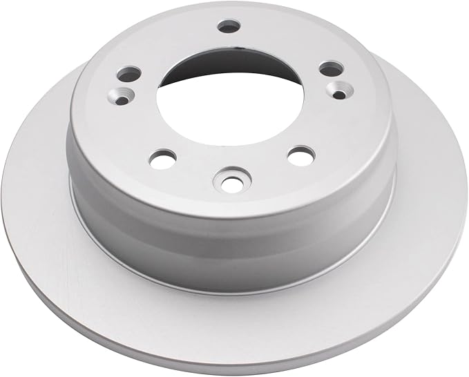 TRQ Rear Brake Rotor Set G Coated Solid Compatible with 2009-2012 Hyundai Elantra 2010-2015 Hyundai Tucson 2011-2016 Kia Sportage
