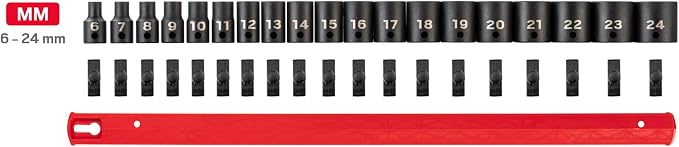 TEKTON 3/8 Inch Drive Impact Socket Set, 19-Piece | SID91114