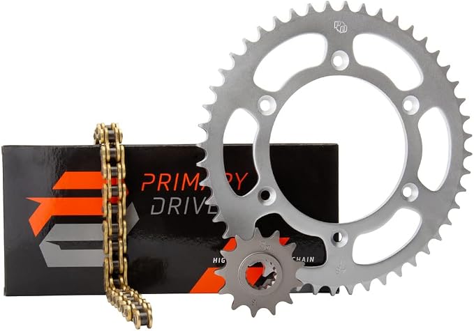 Primary Drive Chain and Sprocket Kit with Hardened Steel Front and Rear Sprockets and 520 Gold X-Ring Chain Compatible with YAMAHA RAPTOR 700 2006-2025