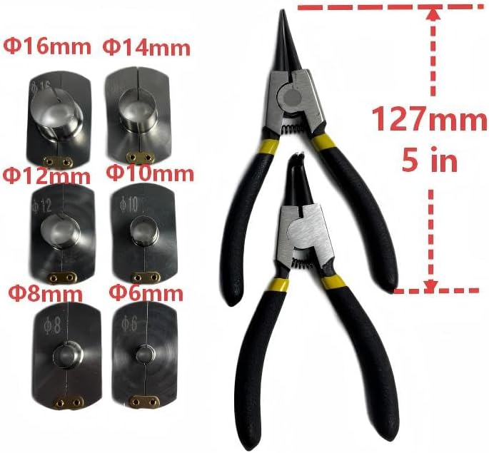 2 Models Air Hose Removal Tool Set for Volvo and Euro Trucks, 6-16mm, Stainless Steel, 88800414 JD006-1 JD006-2 JD006-3 (One-piece Air Tube Removal Tool+ Pliers)