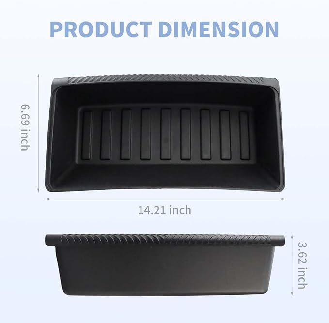 4 PCS Under Seat Storage Box Organizer Designed for 2025 2026 Tesla Model Y Refresh (Juniper), （Not Fit 2017-2023 Model 3 & 2020-2024 Model Y）, Tesla Underseat Storage Box Bin, Black