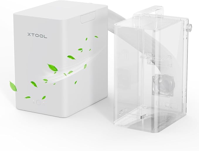xTool F1 Desktop Smoke Air Purifier, Fume Extractor with 3-layer filtration, Hepa Portable for xTool F1 Laser Engraver only, Air Purifier for Laser Engraver for Wood and Metal