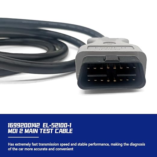 OBD2 DLC Cable for GM MDI2 Scanner Replacement EL-52100 Main Test Cable | OBD2 16-pin to DB26 MDI2 main test cable replacement for GM diagnostic interface EL-52100, stable and plugand-play connection