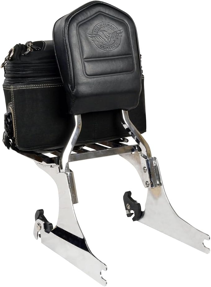 Milwaukee Leather MP8195 Small Black Textile and PVC Motorcycle Travel Rear Rack Bag - Small