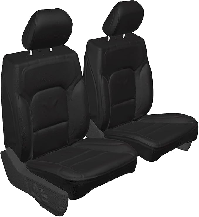 Durafit Seat Covers, D1355-C1/Q1, Seat Covers Made for 2019-2025 new Body Style Ram 1500-3500 Lone Star, Laramie,Longhorn Front Bucket seat Covers in Black Endura