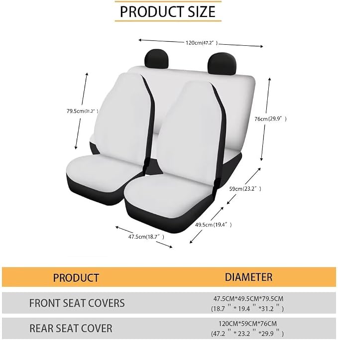 AFPANQZ Car Seat Covers Full Set for Women with Seat Belt Shoulder Pads, Cup Holder, Blue Starry Sky Steering Wheel Cover, Gear Shift Knob Cover, Handbrake Protector Full Set of 11