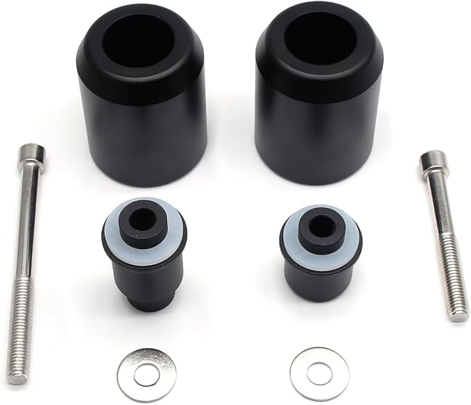 MZS Motorcycle Frame Sliders Compatible with S1000RR M1000RR 2023 2024, Falling Crash Protector Guards Engine Fairing Protection No Cut Kits Black