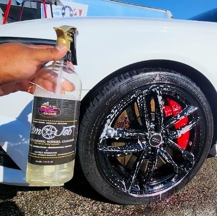Rim Job RJ-32 Color Changing Wheel Cleaner NON Acid Iron Remover, Safe On Most Rim Finishes Cars, Trucks, Motorcycles 32 fl oz