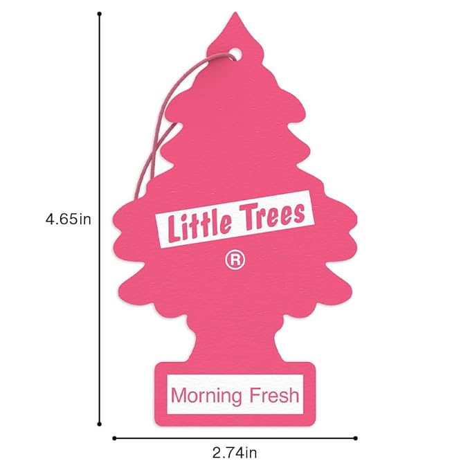 LITTLE TREES Air Fresheners Car Air Freshener. Hanging Tree Provides Long Lasting Scent for Auto or Home. Morning Fresh, 24 Air Fresheners (Pack of 6)
