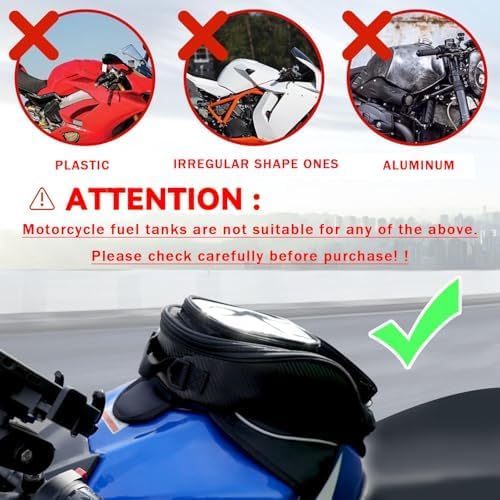 Motorcycle Tank Bag for Honda NT1100 NT 1100, Magnetic & Strap Mount Tank Bag for Motorcycles, Motorcycle Touring Navigation Luggage Bag Tank Bags, B Magnetic